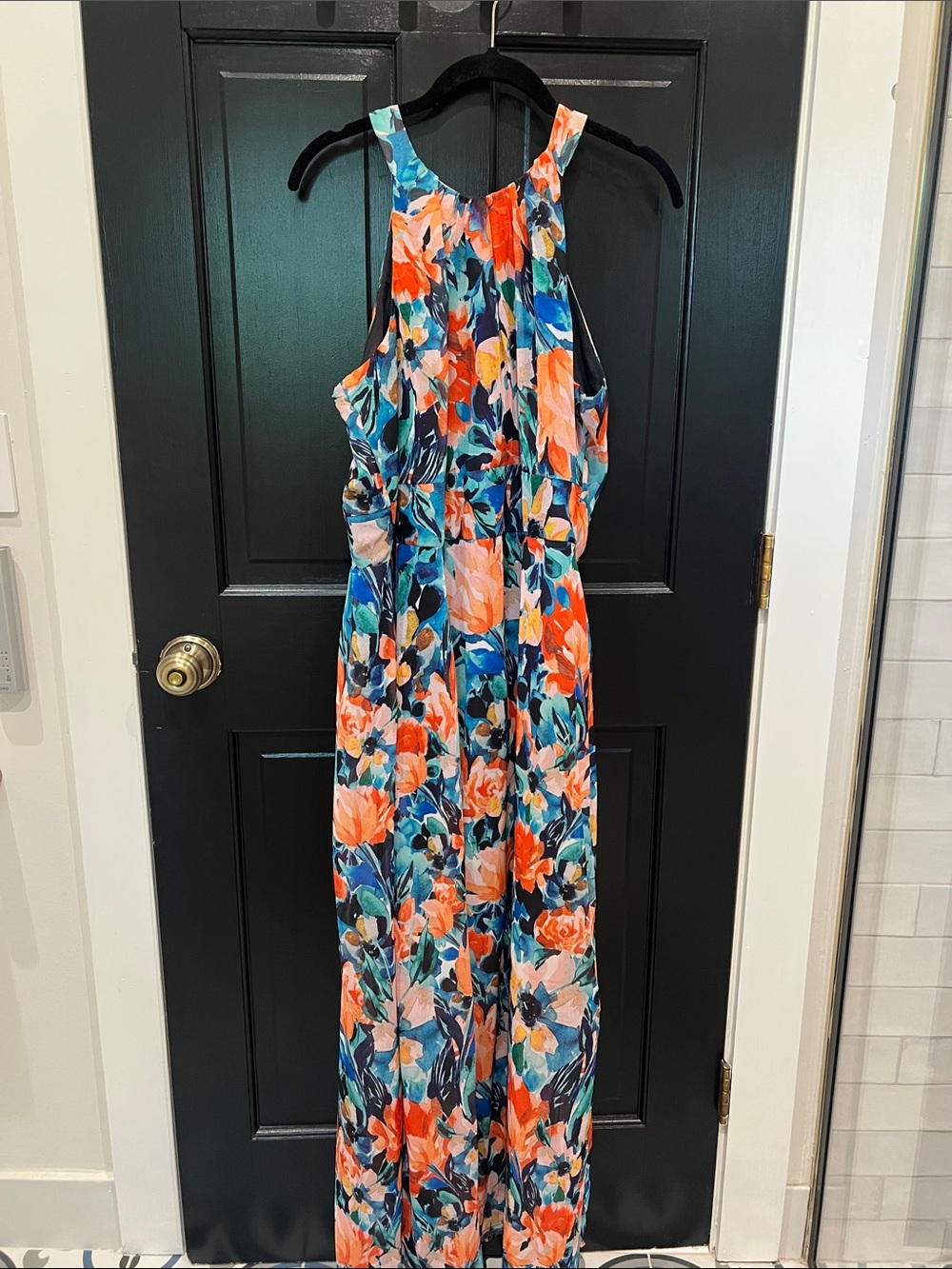 Floral Halter One-Piece maxi dress  in Multicolor